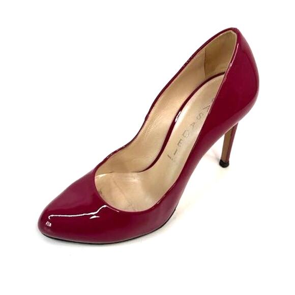 Casadei Size 6 Fuchsia Patent Leather Pumps 3.5 Inch High Heels - Picture 1 of 10